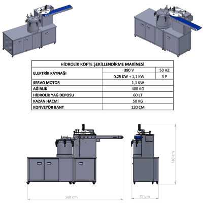 Hidrolik Köfte Şekillendirme Makinesi